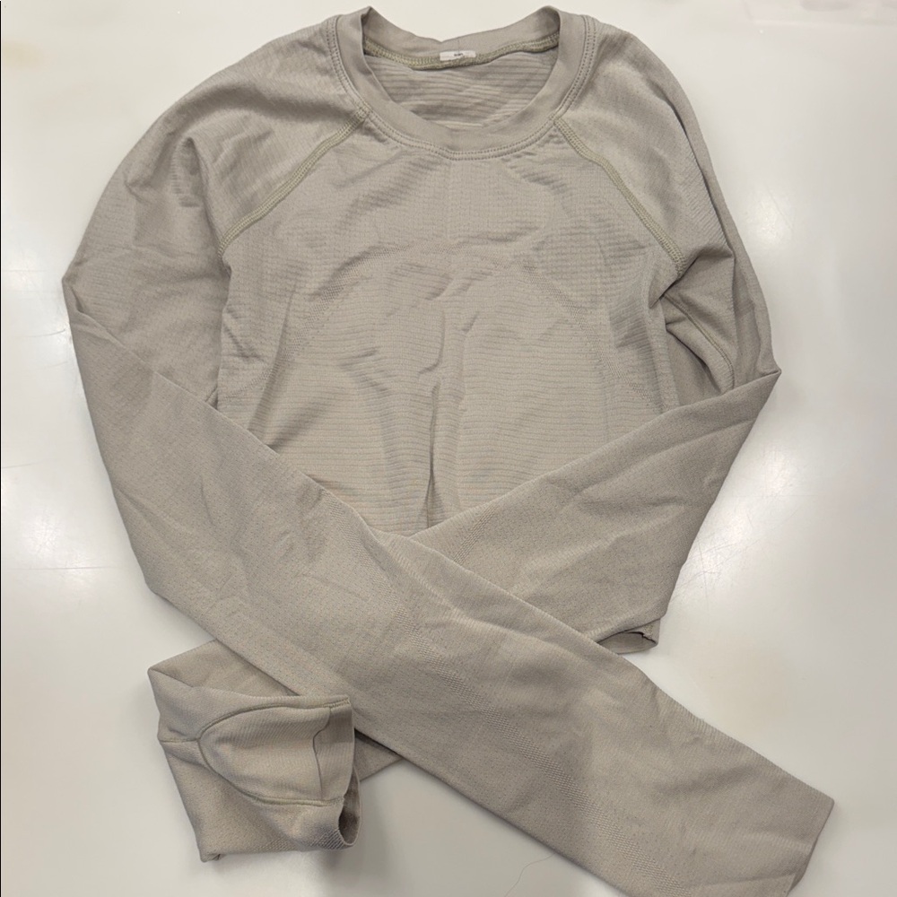 lululemon athletica Cream Long Sleeve Top